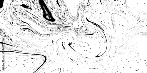 abstract monochrome liquid marble pattern vector illustration with smooth fluid swirls and elegant black and white organic texture design