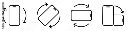 Принти на полотні Rotate smartphone icons set