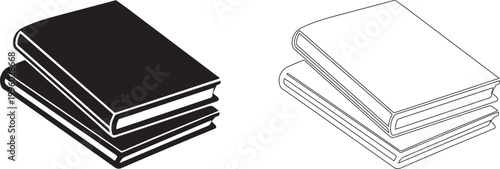 Book icon set. Simple book symbol. Vector illustration