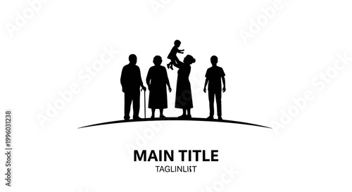 Family Silhouette Generations Togetherness Love Happiness.