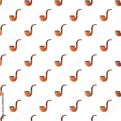 Repeating flat vector smoking pipes forming a decorative background