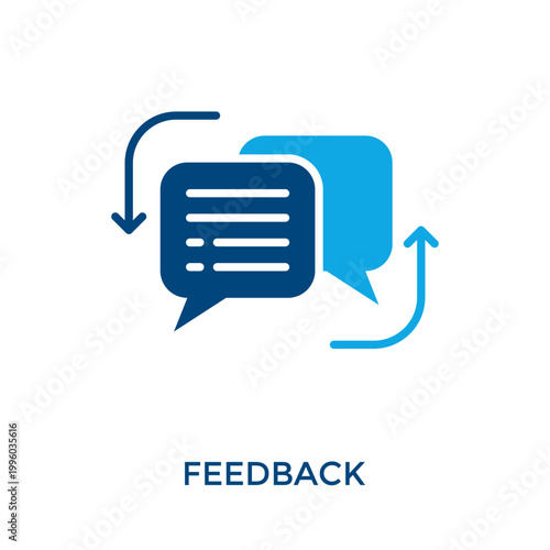 Feedback Icon Dual Tone Style. Vector Illustration For Graphic Design
