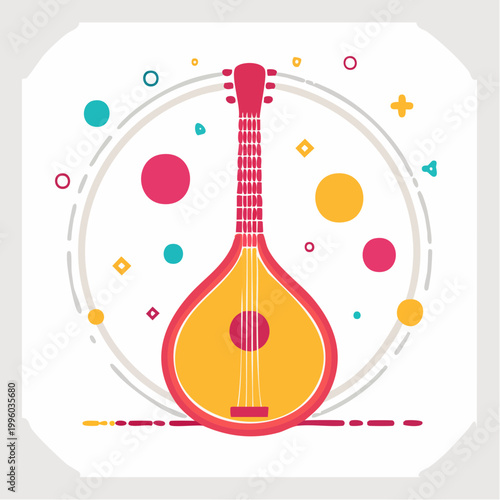 Illustration of a Portuguese Guitar