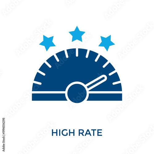 High Rate Icon Dual Tone Style. Vector Illustration For Graphic Design