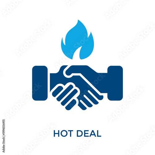 Hot Deal Icon Dual Tone Style. Vector Illustration For Graphic Design