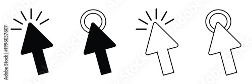 Set of Cursor icons click, vector icons cursor icon. Vector illustration eps 10.