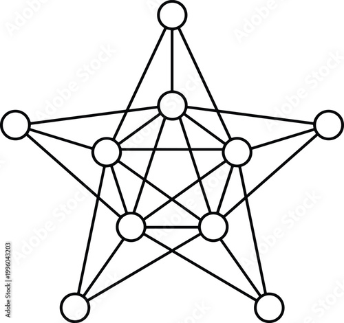 Flat minimalist vector illustration of a nun in a black habit praying with a cross necklace isolated on a white background