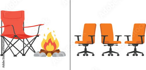 Camping Chair by a Fire vs. Office Chairs: Comfort for Outdoor Adventures and Workspaces