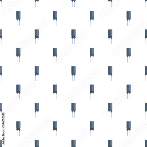 Electronic capacitors forming a repeating pattern, symbolizing technology and power