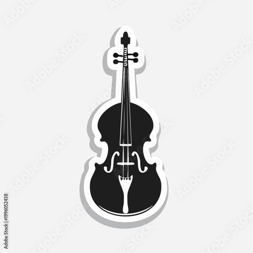 Stylized Icon of a Double Bass