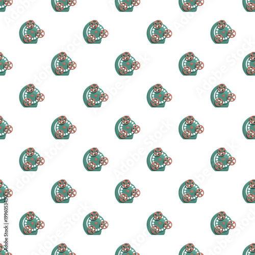 Repeating film projector reel pattern creating a seamless background for cinema and entertainment