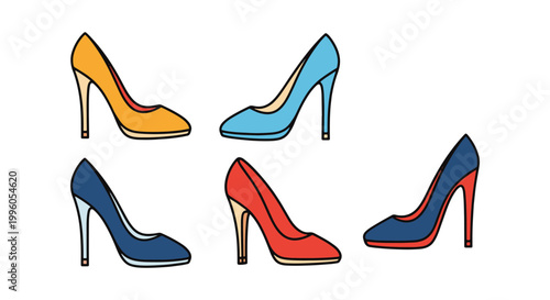 Evening Heels Line art vector abstract simple design