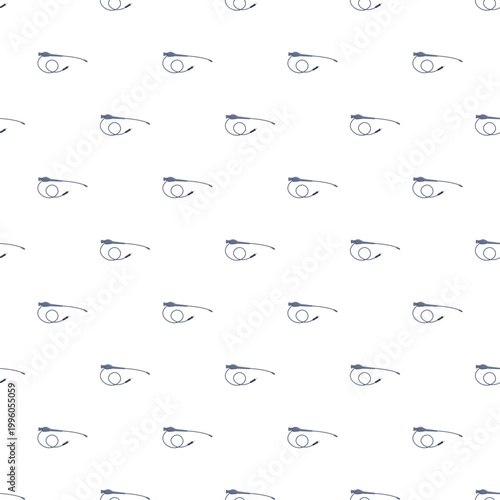 Endoscopy medical device forming a repeating pattern on white background