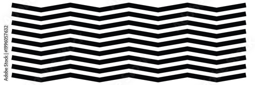 black  zig zag line on white page. Set of curved abstract lines on white background.  Modern zigzag illustration line set. Graphical pattern shapes icon. white background, EPS10  