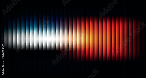 Abstract colorful gradient light beam with prism effect