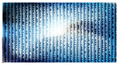 Abstract colorful vertical lines and geometric shapes with glowing light effect