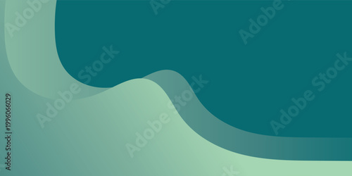 Abstract Teal Layered Wave Background With Smooth Curves for Modern Design and Branding