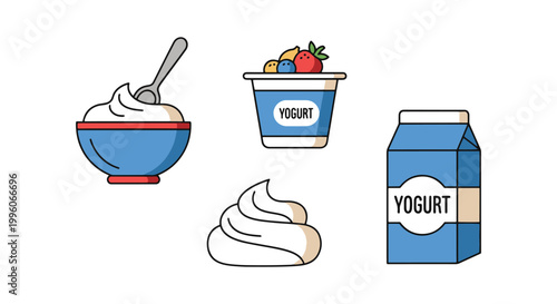 Greek Yogurt Line art vector dynamic modern artistic abstract illustration