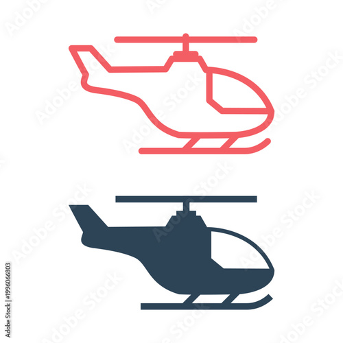 Helicopter icons set symbol vector illustration.