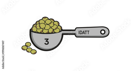 Green Lentils Line art vector clean modern abstract illustration