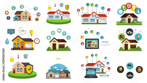 Smart Home Icon Set IoT & Home Automation