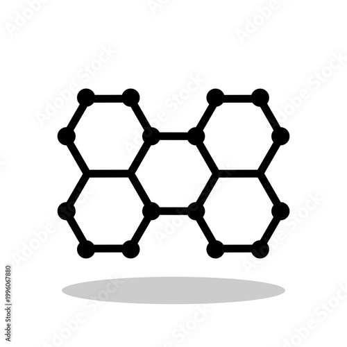 Chemistry, science icon with shadow