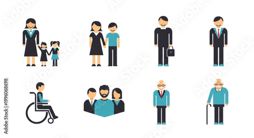 Diverse group of people standing together.