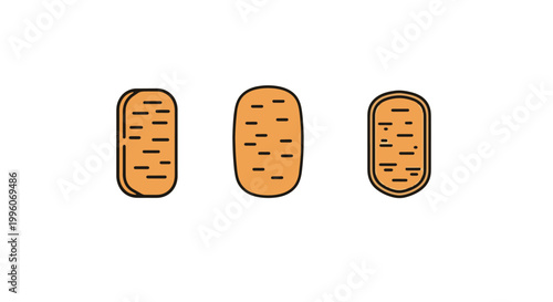 Hash Brown Line art vector creative fluid abstract illustration