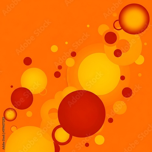 Abstract Orange Bubbles - A Vibrant and Energetic Design.
