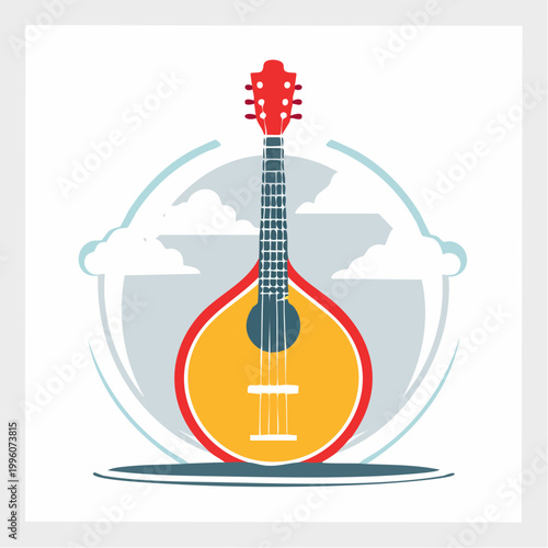Illustration of a Portuguese Guitar