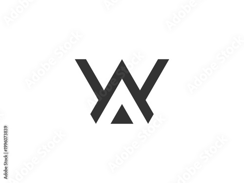 The abbreviated design can be read as AW or WA, a logo for a company name or a brand name. It's simple and straightforward.