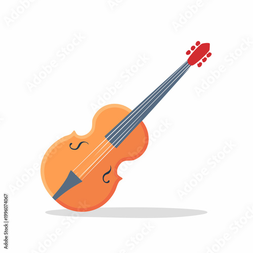 Stylized Illustration of a Violin