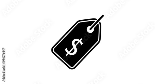 Price Tag Icon with Dollar Sign, Shopping, Sale, and Commerce Concept