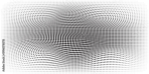 High-Quality Vector Halftone Dot Pattern Radiant Burst in Black and White, Ideal for Marketing Banners and Product Backgrounds. Vector Illustration