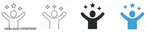 Social confidence icon collection with multiple styles, communication and self-assurance symbols, public speaking and interaction icons, modern flat, line, and glyph vector design for apps, coaching 