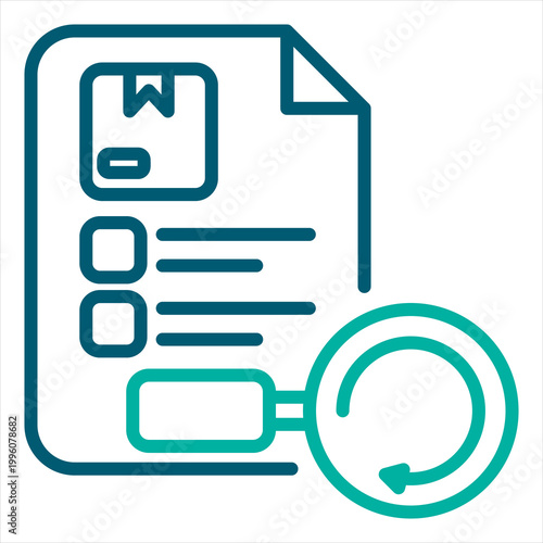 Audit Single Icon Line Color