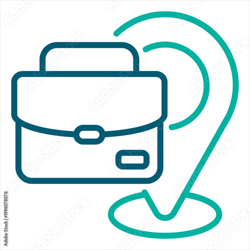 Workplace Single Icon Line Color