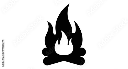 Black flame icon