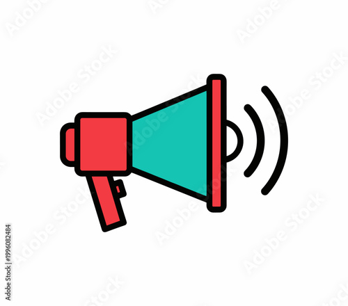 A colorful illustration of a megaphone.