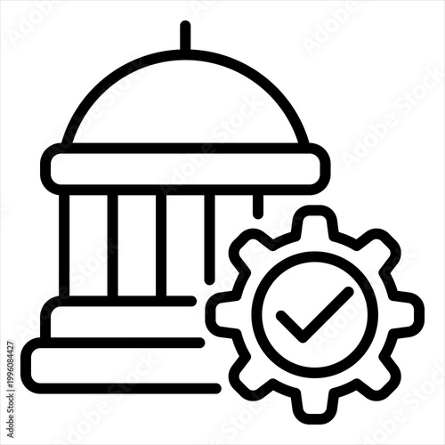 Regulation Single Icon Line Black