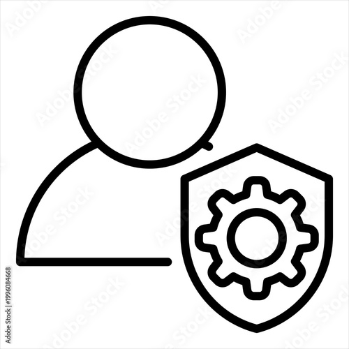 Responsibility Single Icon Line Black