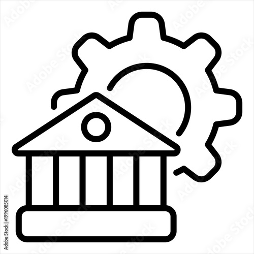 Governance Single Icon Line Black