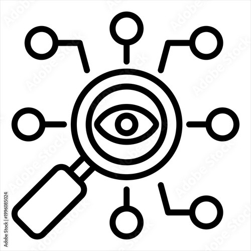 Oversight Single Icon Line Black