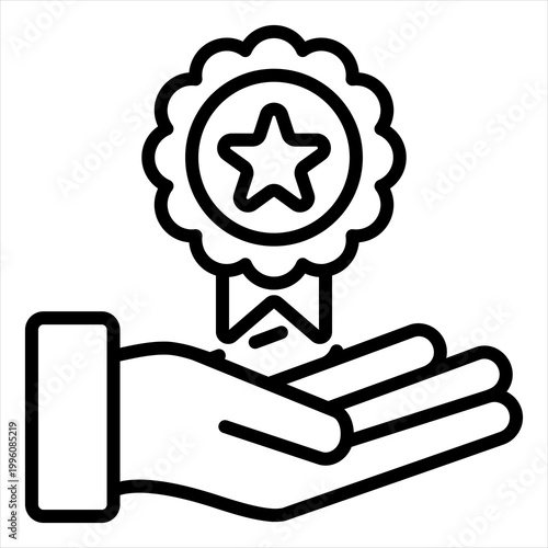 Professionalism Single Icon Line Black