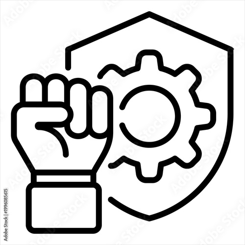 Commitment Single Icon Line Black