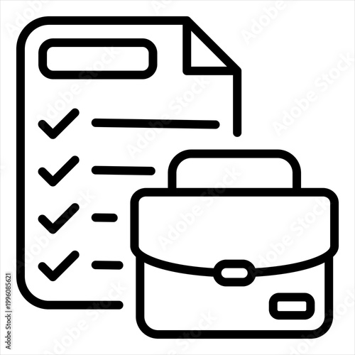 Duty Single Icon Line Black