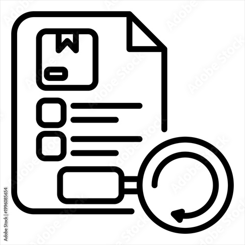 Audit Single Icon Line Black