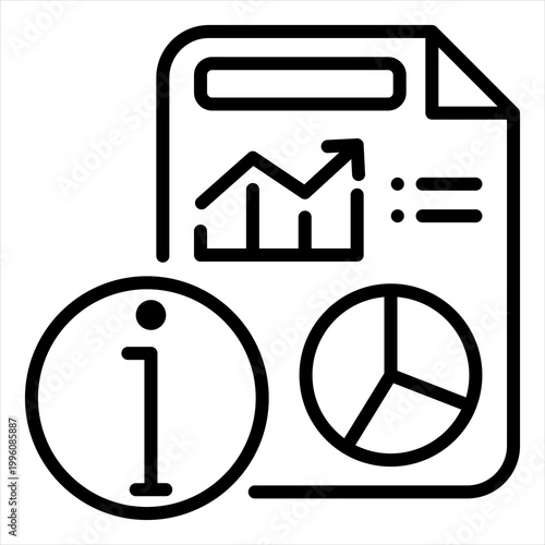 Reporting Single Icon Line Black