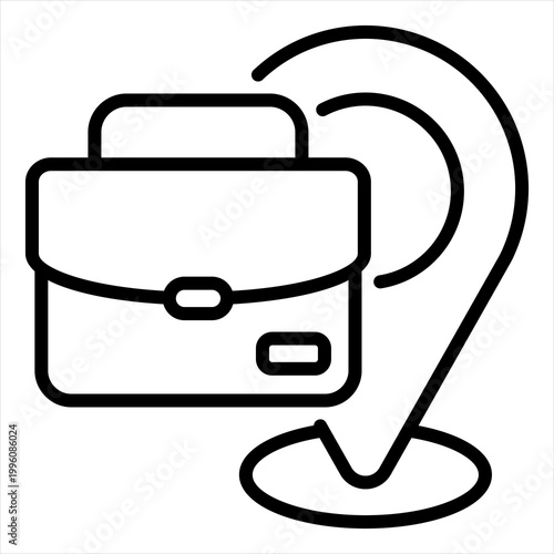 Workplace Single Icon Line Black