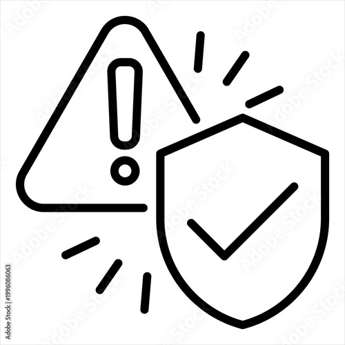 Safety Single Icon Line Black